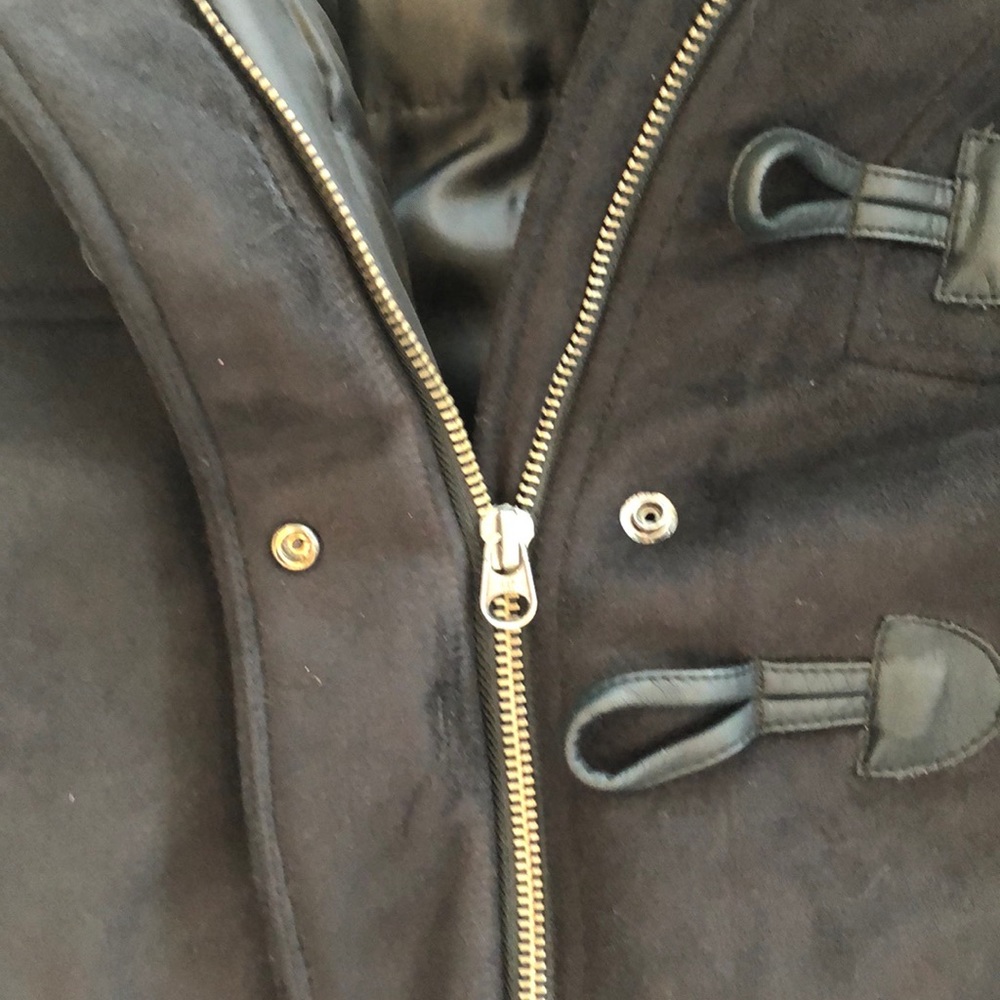 GapKids Girls’ Coat Black Faux Suede & Fur 14/16 - Picture 7 of 7
